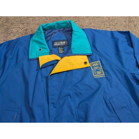 Vintage Team Excellence CBS 1994 Lillehammer Winter Olympics Jacket Men's Large - Picture 2 of 5